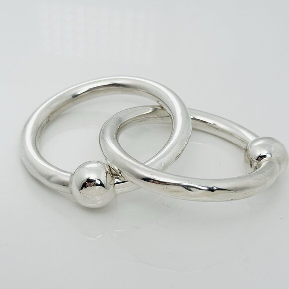 Tiffany Baby Rattle Interlocking in Sterling Silver - Picture 2 of 6